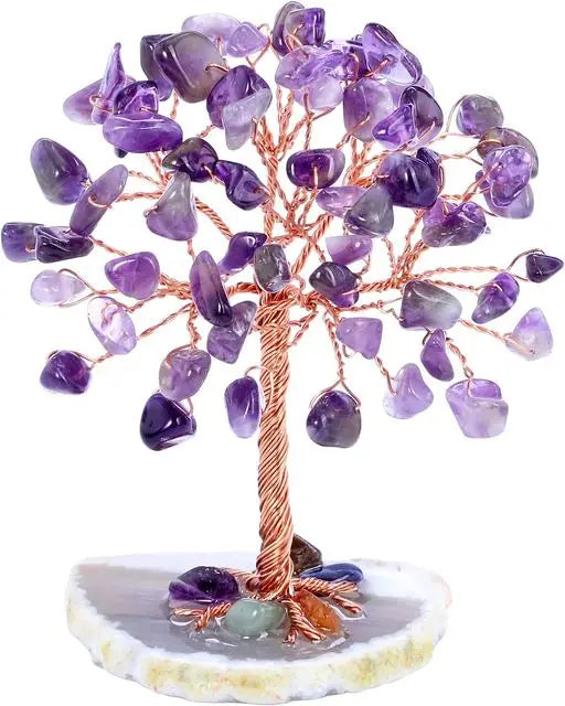 Royallure Crystal Money Tree – Amethyst Healing Gemstone Tree for Prosperity & Home Decor YunFeng Aeromodel Store