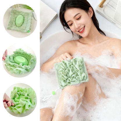 FoamGlow™ 2-in-1 Bath Sponge 🛁 — Deep Clean & Rich Lather