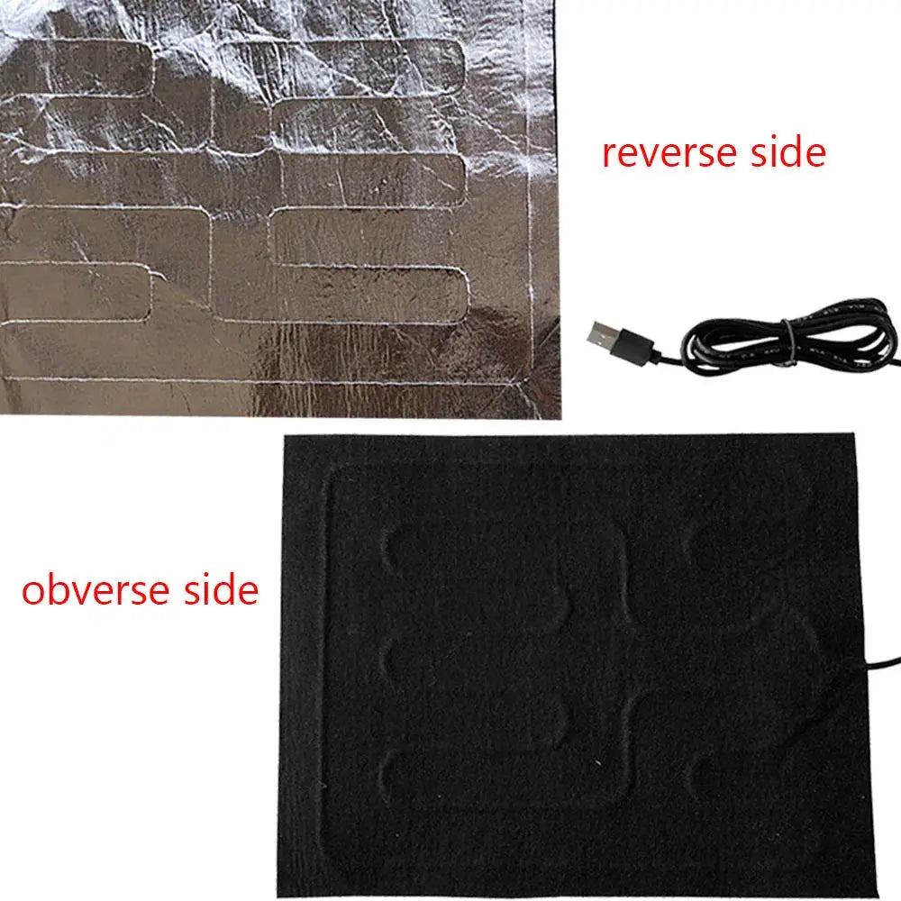 USB Heating Pad Folding Heated Sheet Car Seat Heating Cushion Seat