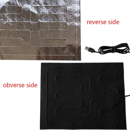 USB Heating Pad Folding Heated Sheet Car Seat Heating Cushion Seat