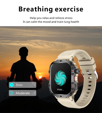 Smart Watch for Xiaomi Military GPS Tracker Men IP68 5ATM Outdoor Sports Fitness Tracker Health Monitor 1.96" BT Call Smartwatch LIGE SmartWatch Official Store