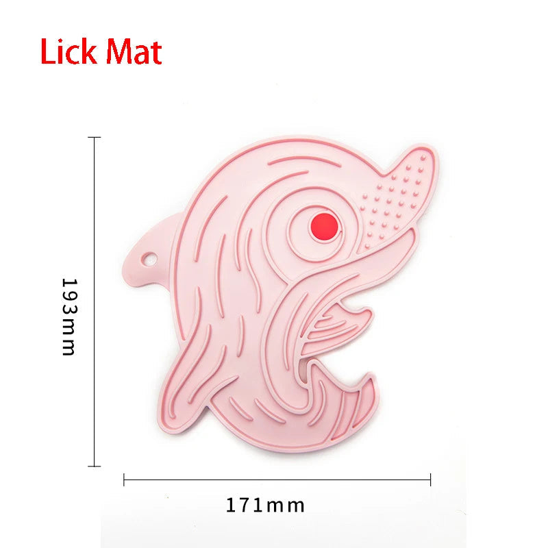 Fish Shape Silicone Lick Mat - Slow Feeding Food Bowl for Pets CDDMPET Official Store