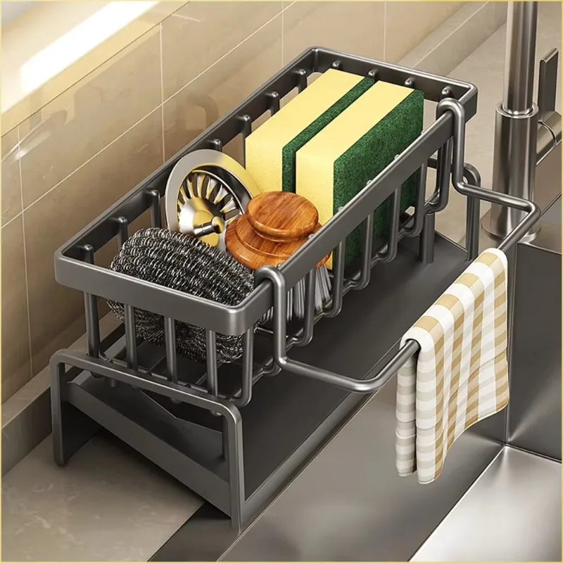 All-in-One Kitchen Sink Organizer for Cleaning Essentials