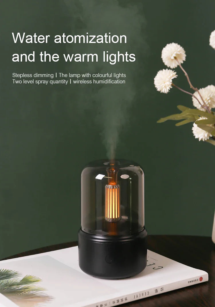 KINSCOTER Portable Mini Aroma Diffuser USB Air Humidifier Essential Oil Night Light Cold Mist Maker Sprayer for Home Gift HUMI Store