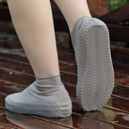 1Pair Reusable Waterproof Rain Shoe Covers Silicone Outdoor Rain Boot Overshoes Walking Shoes Protectors Shoes Cover