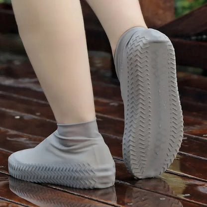 1Pair Reusable Waterproof Rain Shoe Covers Silicone Outdoor Rain Boot Overshoes Walking Shoes Protectors Shoes Cover