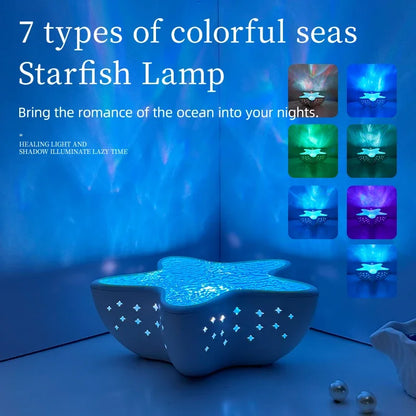 Starry Glow: Starfish LED Projector Lamp