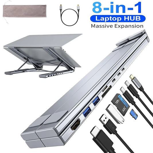 HubPro™ Base 8 en 1 💻 — Más puertos, mayor comodidad