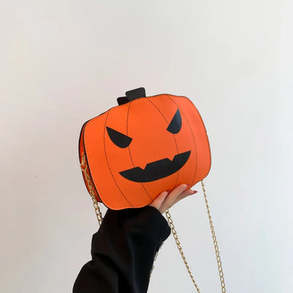 ‌2025 New Halloween Pumpkin Bag - Funny Cartoon Crossbody Chain Shoulder Bag Crossbody Chain Purse