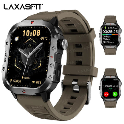 LAXASFIT Men Sports Smart Watch 1.71 Screen Blood Oxygen Bluetooth Talking Watch Multi Sport LED Flashlight Outdoor Smart Watch LAXASFIT Watch Store