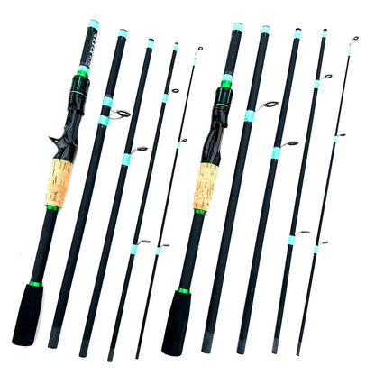 Casting Spinning Lure Fishing Rod Solid ML Tip 1.8/2.1m Ultralight Trout Jigging Pole 4/5 Sections Pesca