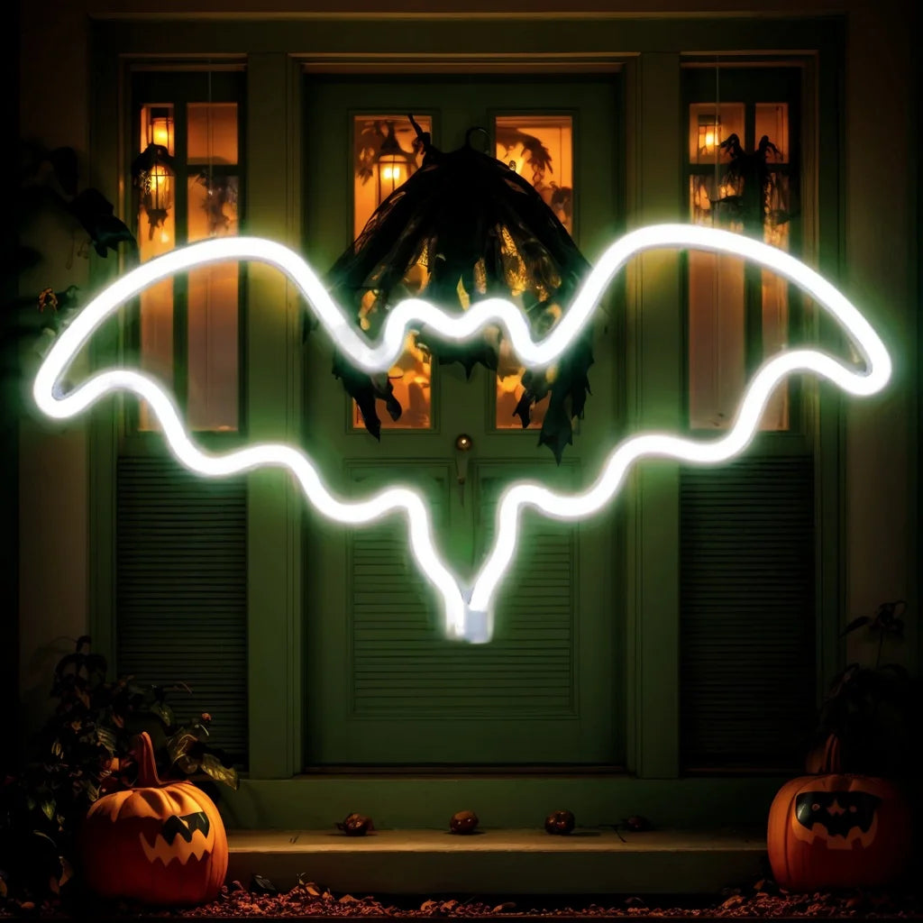 Halloween Led Neon Sign, Party Wall Art Decoration, Horror Atmosphere, Signature Neon Pendant, Room Night Light, USB or Battery Powered (Battery Not Included)