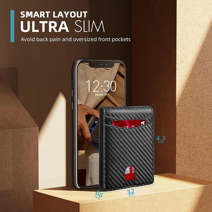 Sleek & Safe: Men's RFID Blocking Slim Wallet