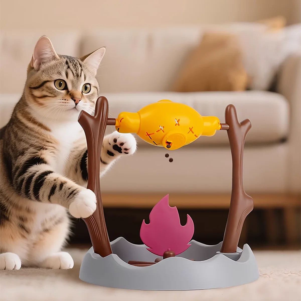 PurrFire™ Treat Toy 🔥🐾 Play, Snack, Repeat