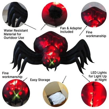 6FT Outdoor Holiday Decorations Halloween Inflatable Toys Shadowstalker Garden Party  Built-in LED Lights Up Ghost for Yard Lawn