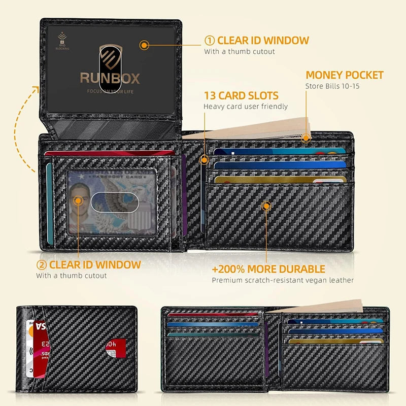Sleek & Safe: Men's RFID Blocking Slim Wallet