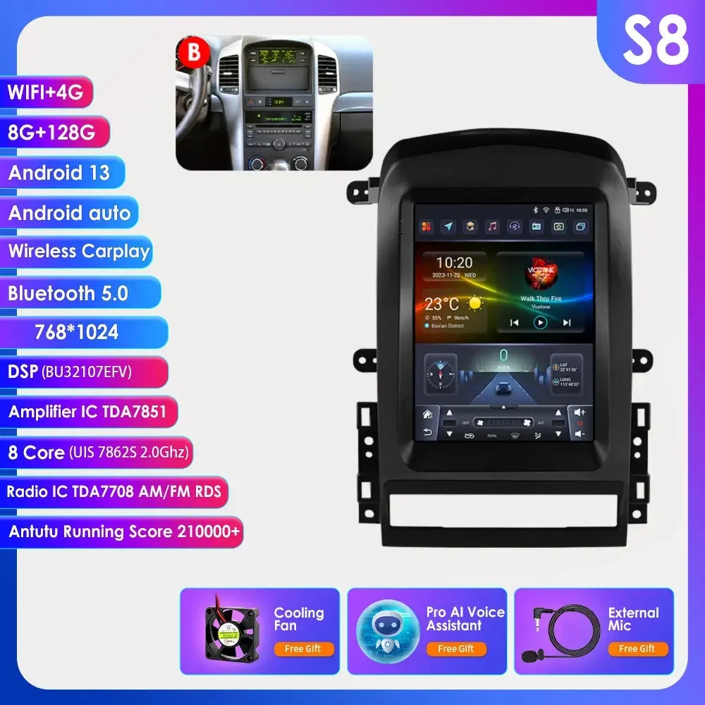 Chevrolet Captiva Sport 2006 - 2012 Multimedia Hizpo Auto Radio Global Store