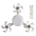 2 In 1 Hanging Fan with LED Light E27 Universal Dimming Drone Fan Silent Ceiling Drone Fan for Dining Room Bedroom Living Room