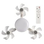 2 In 1 Hanging Fan with LED Light E27 Universal Dimming Drone Fan Silent Ceiling Drone Fan for Dining Room Bedroom Living Room