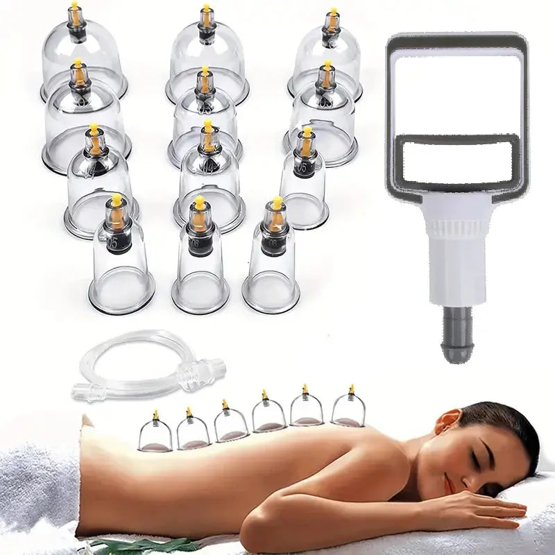Set de terapia de ahuecamiento al vacío, ventosas de masaje corporal anticelulíticas