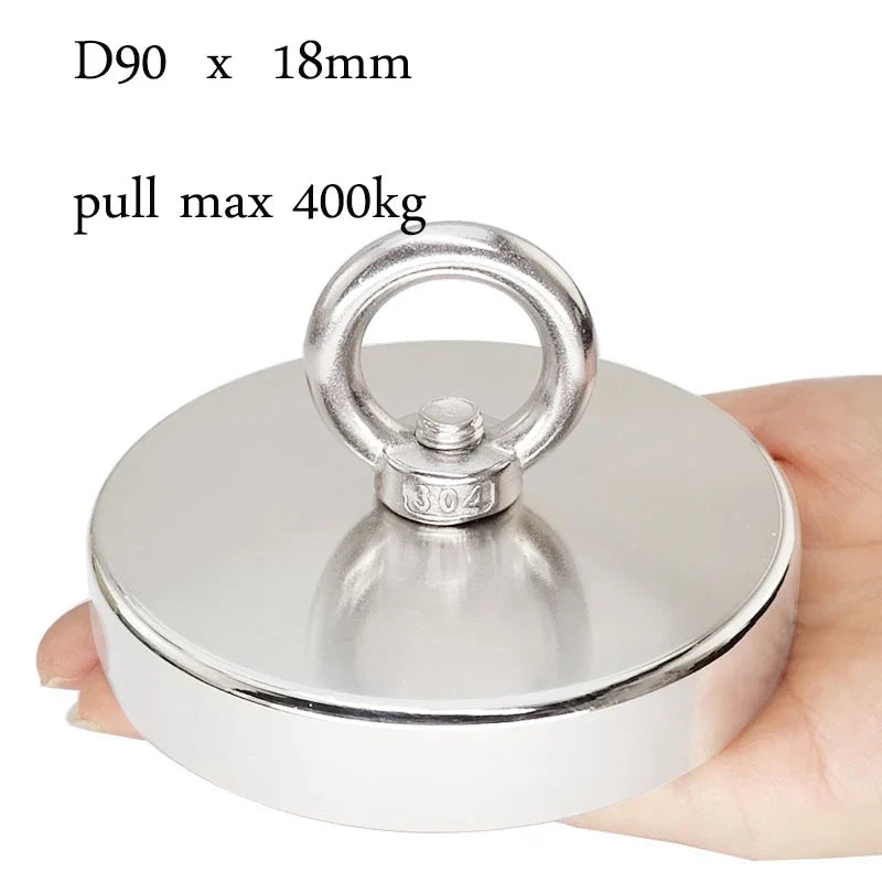 Fishing Magnets, 110lb 242lb 529lb 771lb Pull Force Super Strong Heavy Duty Rare Earth Neodymium Search Magnet For River Fishing Shop1103844153 Store