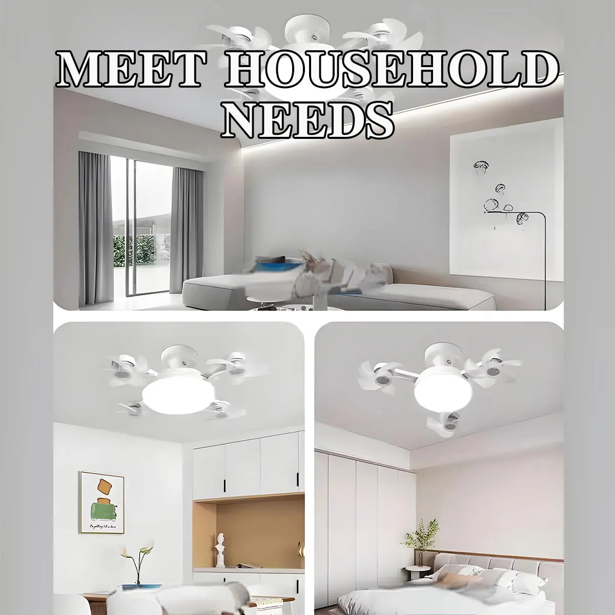 DroneBreeze™ LED Fan 💡 — Modern Style, Silent Airflow