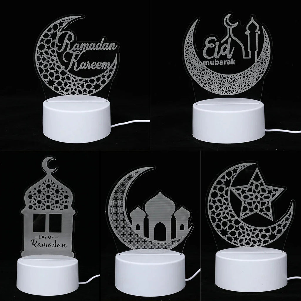 Lampe LED 3D Eid Mubarak Stone's Store