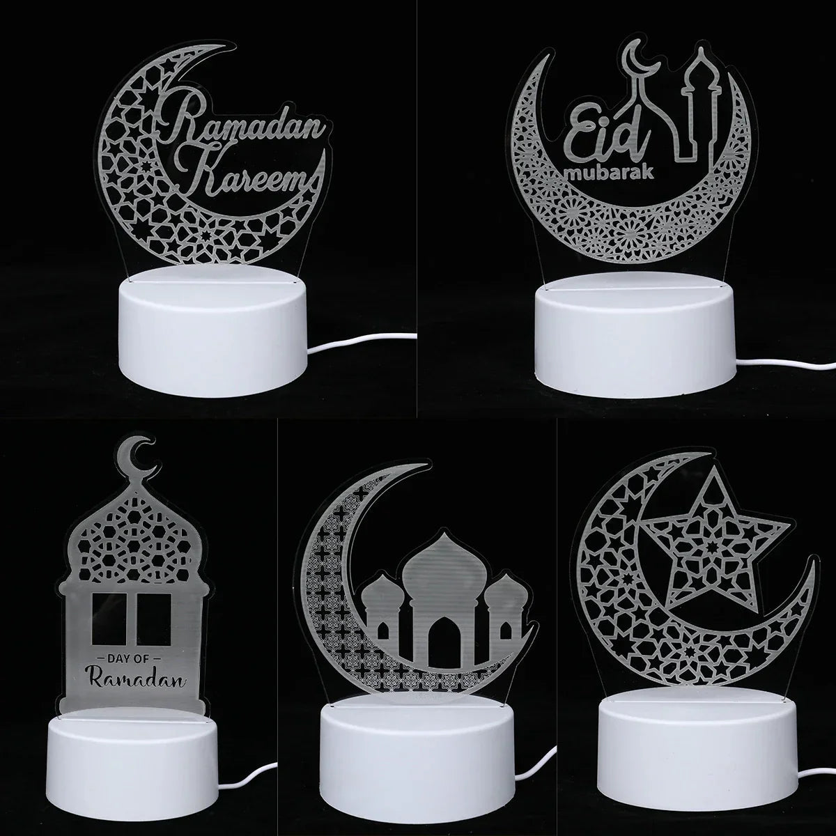 Lampe LED 3D Eid Mubarak Stone's Store
