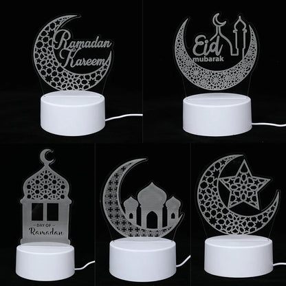 Lampe LED 3D Eid Mubarak Stone's Store