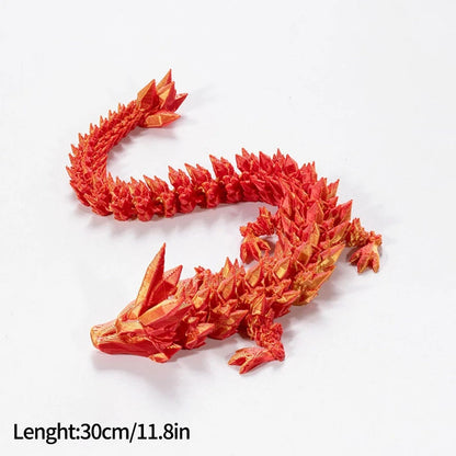FlexiCrystal Dragon: 3D-Printed Magic in Motion Creatinglife Store