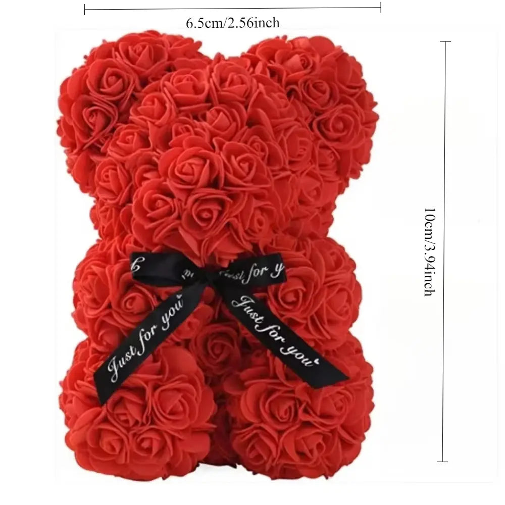 Artificial Flower Eternal Rose Teddy Bear for Mom Mother's Day