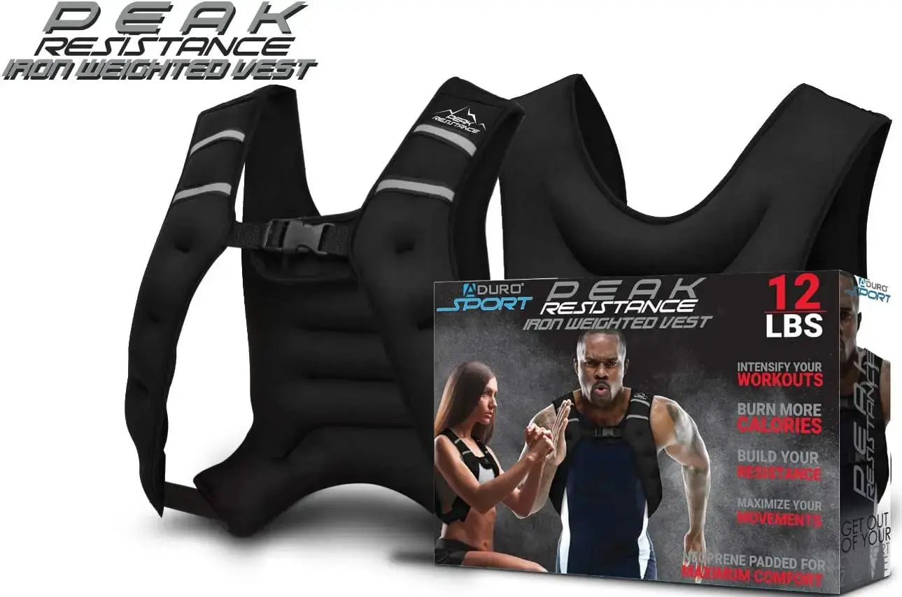 Weighted Vest Workout Equipment, 12lbs/5.44kg Body Weight Vest for Men, Women, Kids Sports And Fitness Equipment Store