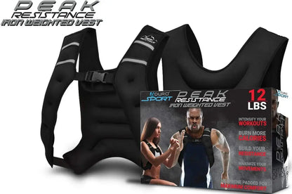 Weighted Vest Workout Equipment, 12lbs/5.44kg Body Weight Vest for Men, Women, Kids Sports And Fitness Equipment Store
