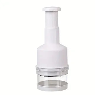 QuickChop™ – Stainless Steel Hand-Press Veggie Cutter