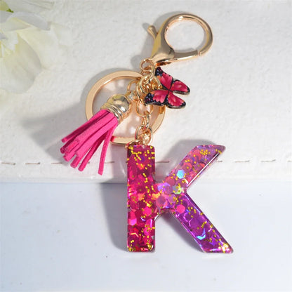 CharmFlair™ – Personalized Butterfly Tassel Keychain 💖