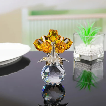 CrystalBloom™ Rose Figurine 🌹✨ — Timeless Beauty in Glass