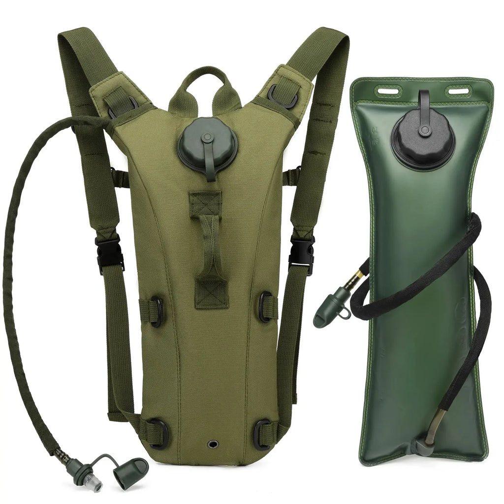 Tactical Water Hydration Pack - Military Class Camel Backpack with 3L