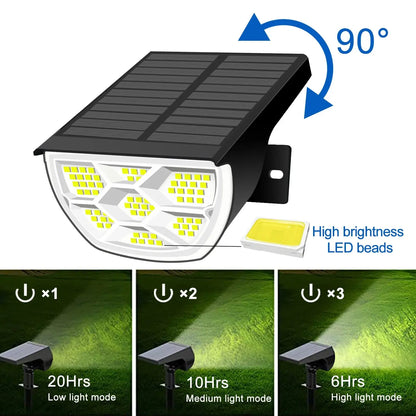 1/2/4PCS Solar Spot Light 68/72 LED Outdoor Garden Solar Landscape