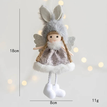 Girl With Plush Deer Antlers Christmas Tree Ornament Shop1104342847 Store