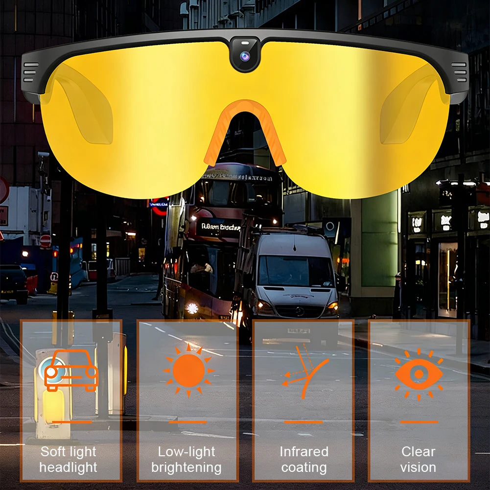 VisionAI™ Smart Glasses 😎📸 — 4K Camera & Bluetooth Calls