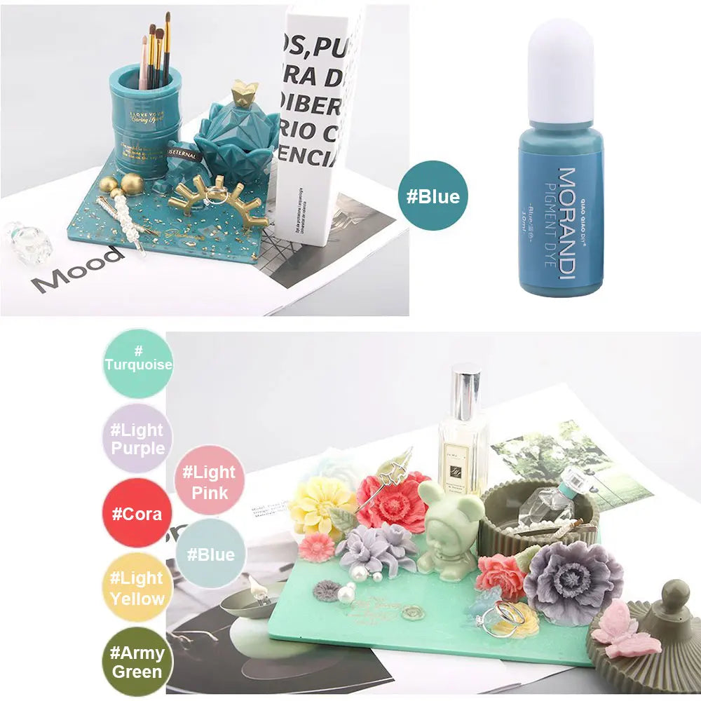 For fun 10ML 24Colors Resin Pigments DIY UV Epoxy Resin Crafts Morandi Dye Ink Colorant Jewelry Making Supplies Tools