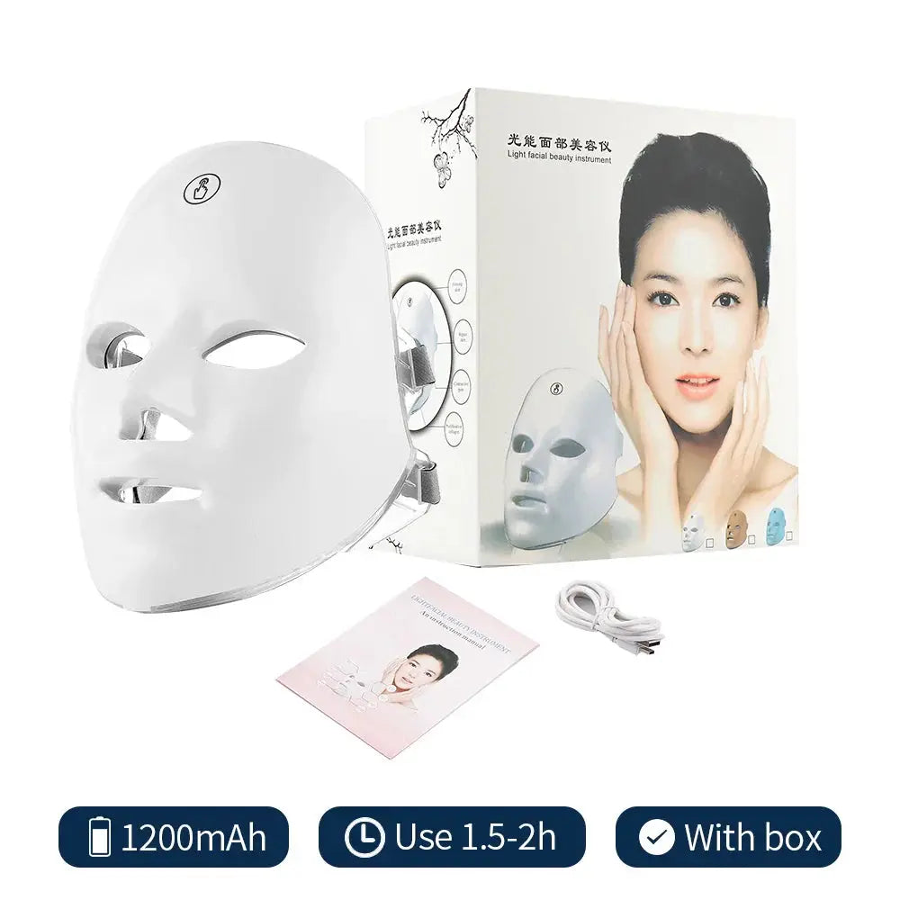 Sam Bam 7-Color LED Photon Facial Mask – Ultimate Skin Rejuvenation foreverlily Store
