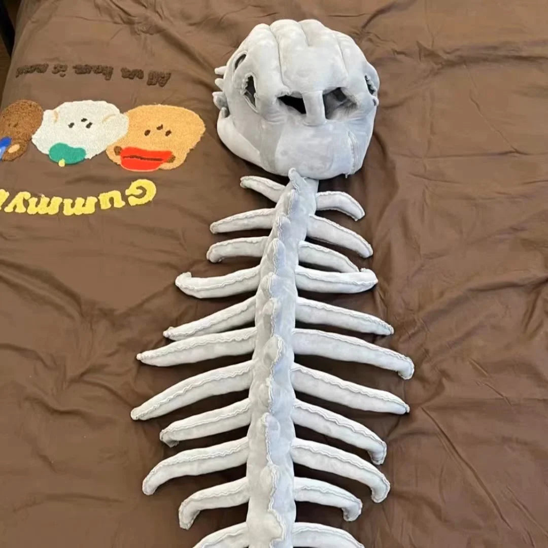 DinoRoar™ Plush Headgear: Cozy Skeleton Fun 🦖