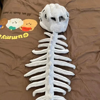 DinoRoar™ Plush Headgear: Cozy Skeleton Fun 🦖