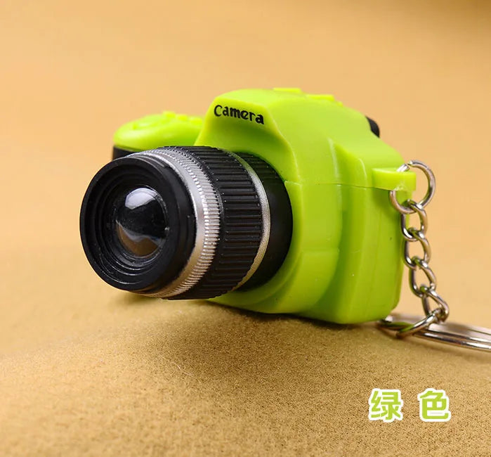 New Mini SLR Model Camera Keychain Car Key Ring  LED Flashlight Colorful  Key Chain Best Party Gift Jewelry Wholesale 17233