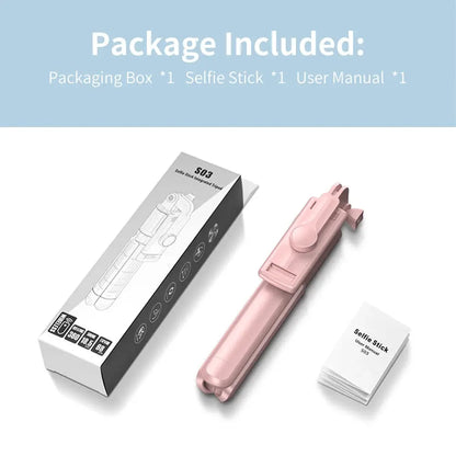 Wireless Selfie Stick Tripod Stand with Detachable Remote for iPhone