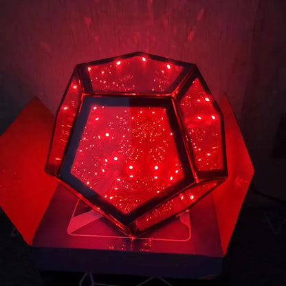 3D Cube Light Creative Cool Infinite Dodecahedron Nightlight Colorful Art Light USB Nightlight Girls Birthday Christmas Gift Donirt Official Store