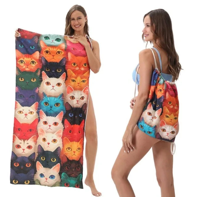 BeachFlip Towel Bag Carry All Beach Organizer For Towel Sunscreen And Essentials