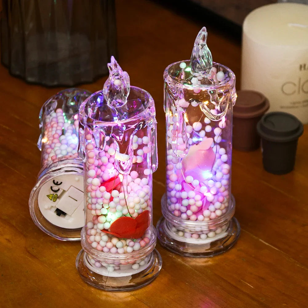 RoseGlow™ Candle Lights 🌹✨ — Real Flame Look, Smoke-Free