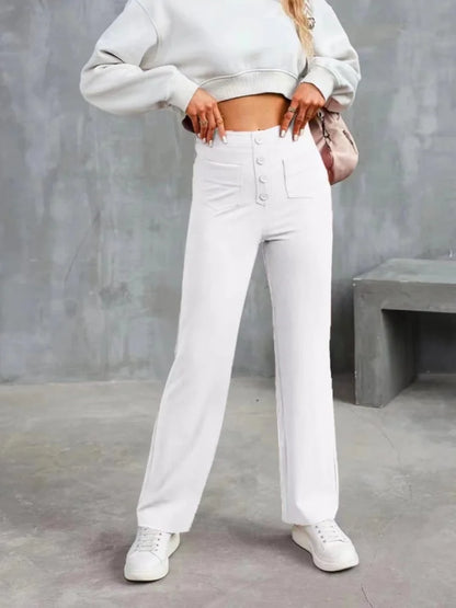 FlexCurve™ High-Waist Pants ✨ — Stretchy Comfort, Slim Fit